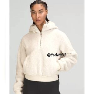 Lululemon Oh So Sherpa Half-Zip Size:2 White Opal